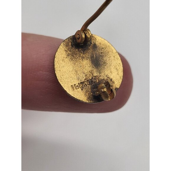 Vintage CYO Blue Gold Cross Clouds 1/10 10KGF Gold Filled Pin Religious - Picture 4 of 8